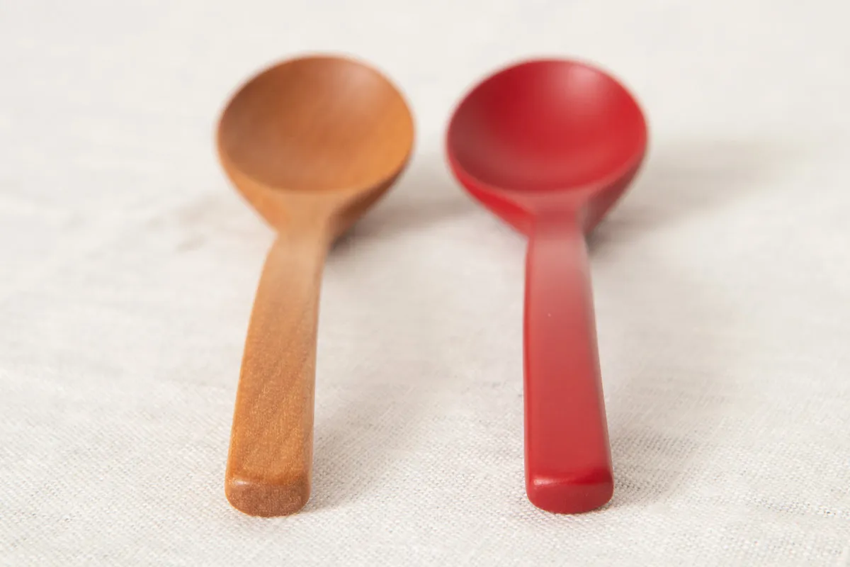 Dessert spoon “ARCH” [ Natural, Red ] / Japanese cherry birch / Ōita-JPN 211142