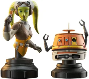 Diamond Select Toys Star Wars: Rebels: Hera & Chopper Mini-Bust Set, Multicolor, (JAN221987)