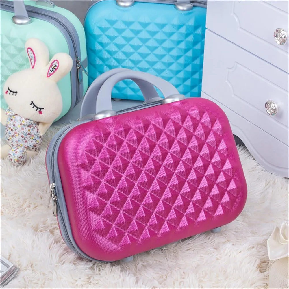 Diamond Surface Typ ABS Polychrome Mini Travel Luggage for Princess Girls Or Women Lady