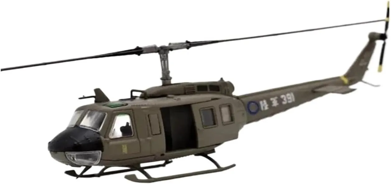 Diecast Plane Model 1:72 Scale for UH1H Huey Gunship Model Alloy Finish Simulation for Collector