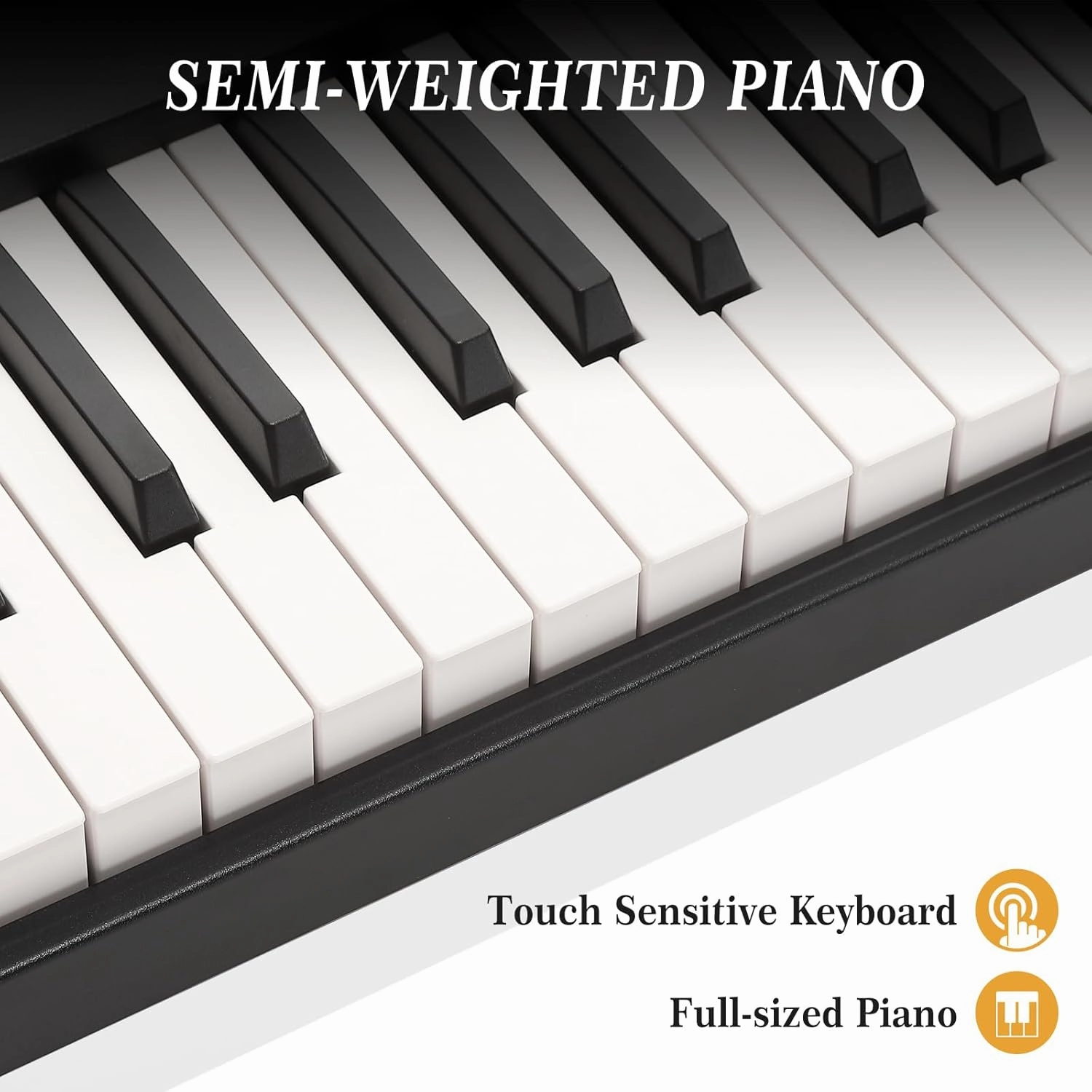 Digital Piano 88 Key Full Size Semi Weighted Electronic Keyboard Piano Set,Portable Electric Piano with Headphones, Pedal,Handbag,Bluetooth, Usb Midi,Electric Keyboard Piano for Beginners