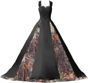 DINGZANCAMO Lace Straps Camo Wedding Dresses Bridal Ball Prom Gowns 2025