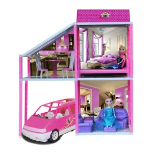 Disney My Town House - 78 pcs | Girls Role Playset | Pretend Play | Doll House with Furniture | Dollhouse Accessories | Imaginative Play | Playhouse | For Kids Age 3  years
