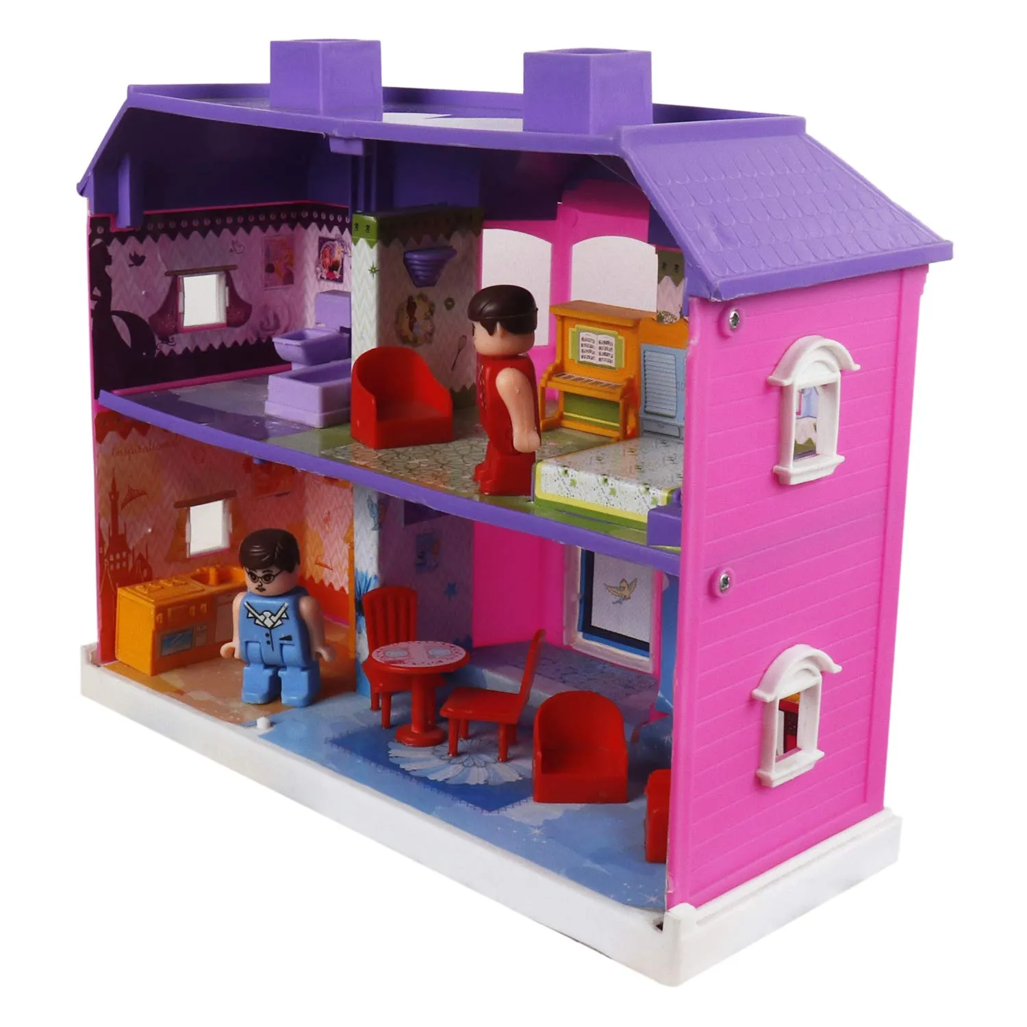 Disney Princess My Country Doll House - 24 pcs | Girls Role Playset | Pretend Play | Doll House with Furniture | Dollhouse Accessories | Imaginative Play | Playhouse | For Kids Age 3  years