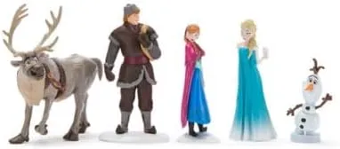 DISNEY STORE Official Frozen Figure Set – 8 Fully Sculpted Disney Figures Including Anna, Elsa, Olaf, Kristoff & More in Double-Tiered Box with Scenic Backgrounds