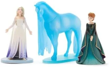 DISNEY STORE Official Frozen Figure Set – 8 Fully Sculpted Disney Figures Including Anna, Elsa, Olaf, Kristoff & More in Double-Tiered Box with Scenic Backgrounds