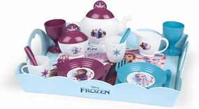 Disney 310513 Frozen 2 Kids Party Set | Pretty Tea Time Tray with 17 Accessories Including Play Cutlery | Ages 3 , White,Blue and Purple