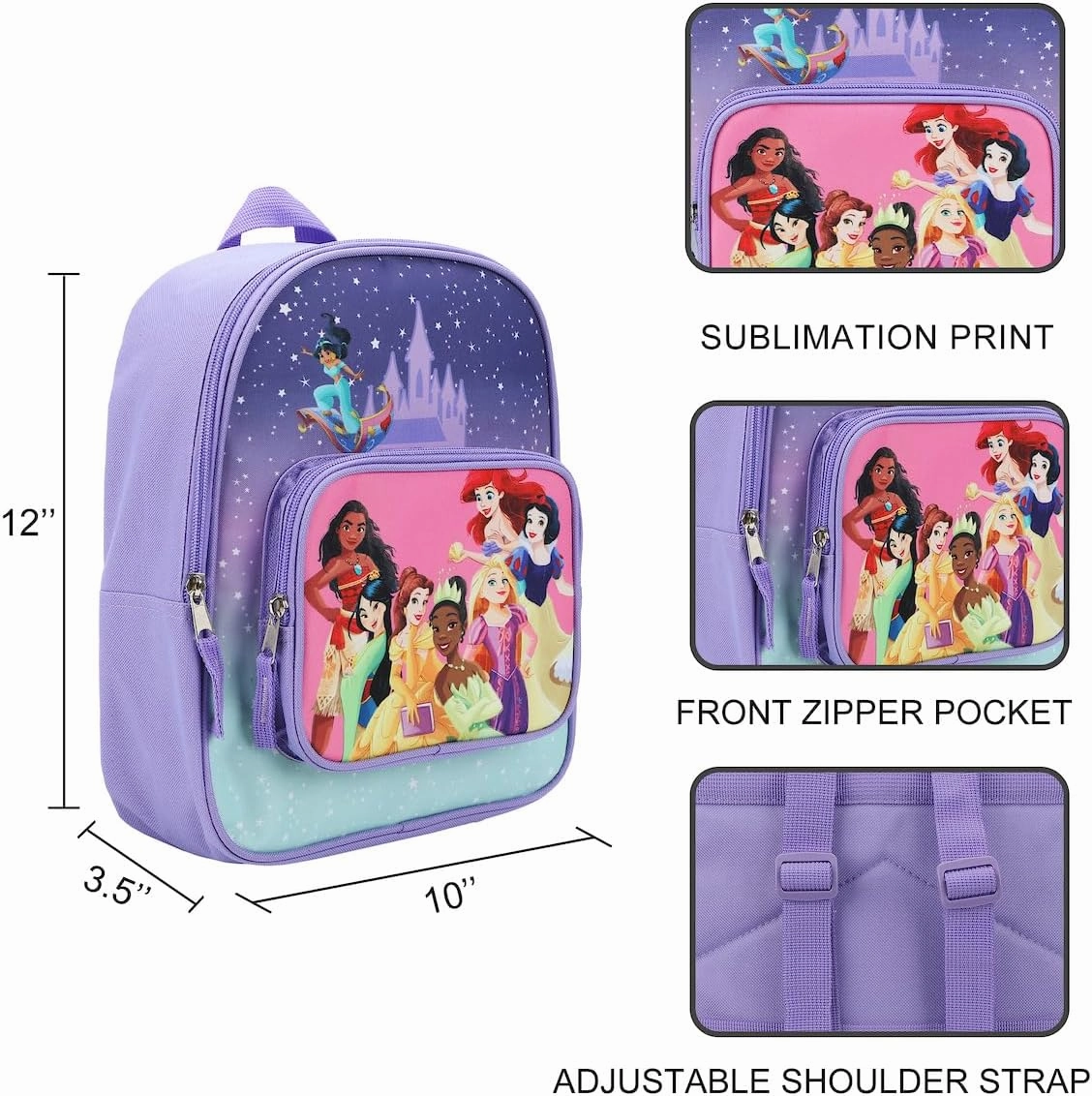 Disney Princess Characters & Castle 2-Pack Luggage Set
