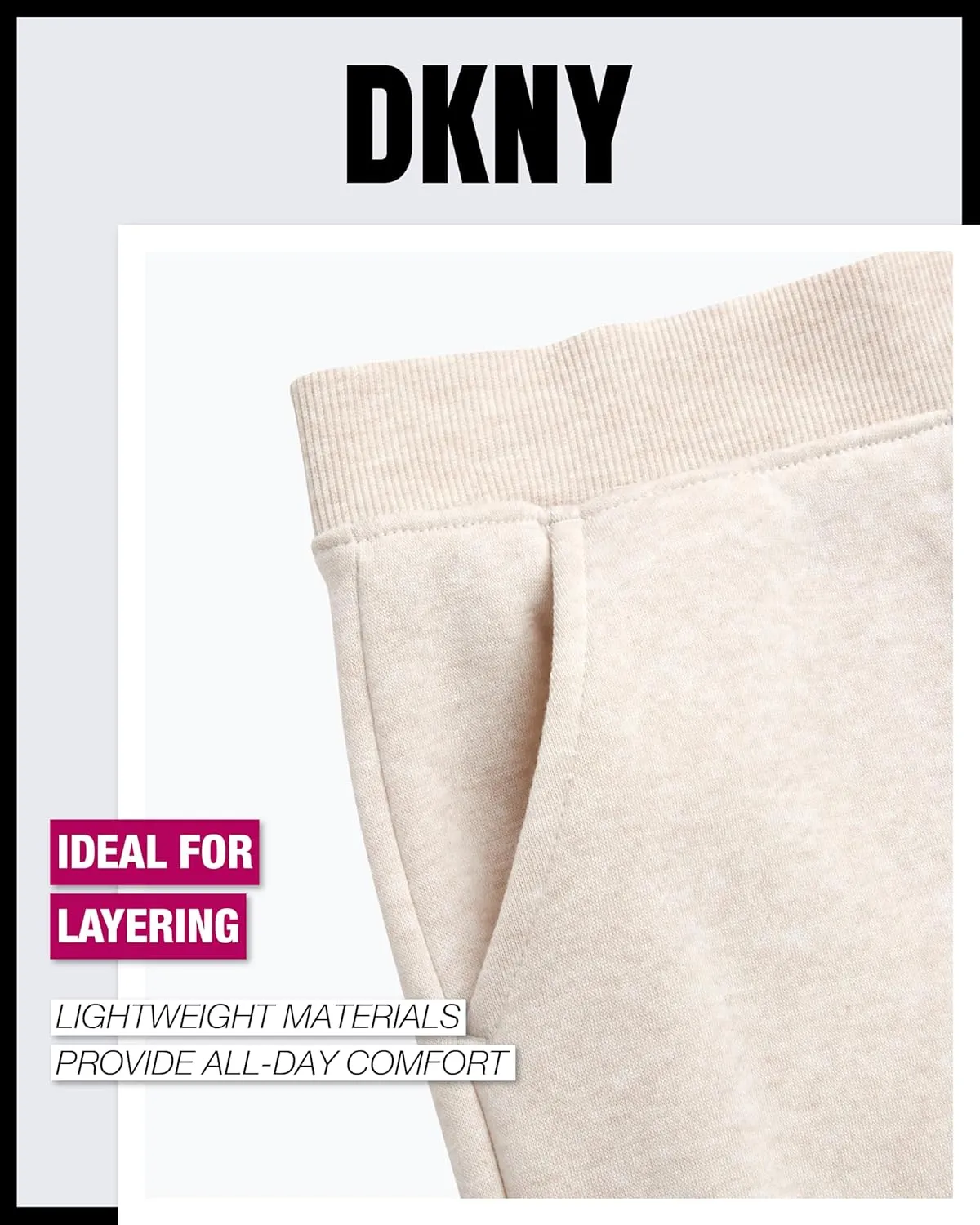 DKNY Girls 3-Piece Athletic Fleece Zip Sweatshirt Hoodie and Jogger Set (4-12)