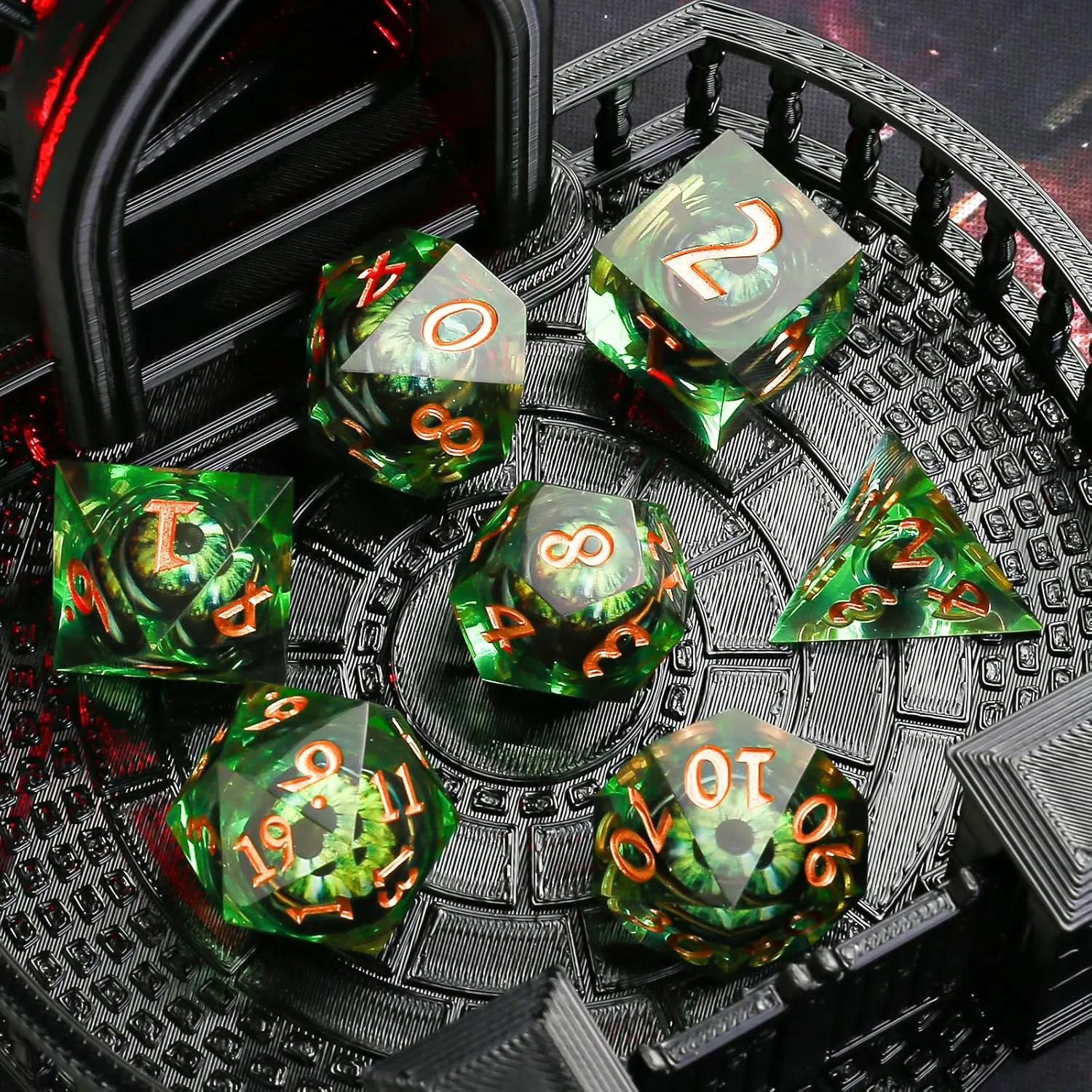 DND Dice Set, Dungeons and Dragons DND Eyeball Dice for Role Playing Table Games
