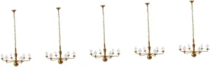 DOITOOL Tiny Miniature Furniture Miniature Dollhouse Decor 5pcs Model Chandelier Mini Ornaments Fairy Toy Toys Moss Decor Sand Table Layout Decor Statue Led