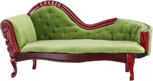 Doll House Mini Chaise Couch Ornaments Dollhouse Living Room Furniture Dollhouse Sofa Arm Chair Miniature Couch Mini Sofa Model Doll Furniture Miniature Vintage Sofa Sofas Birch