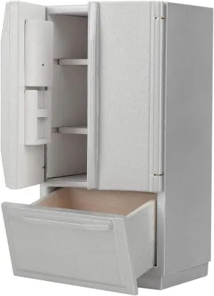 Dollhouse Accessories Doll Houses Fridge Refrigerator Dollhouse Furniture Fridge for Dollhouse(Grey)