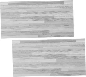 Dollhouse Floorboard 2pcs Miniature Wood Grain Tiles Lightweight PVC DIY Accessory for Dollhouse Enhance Scene