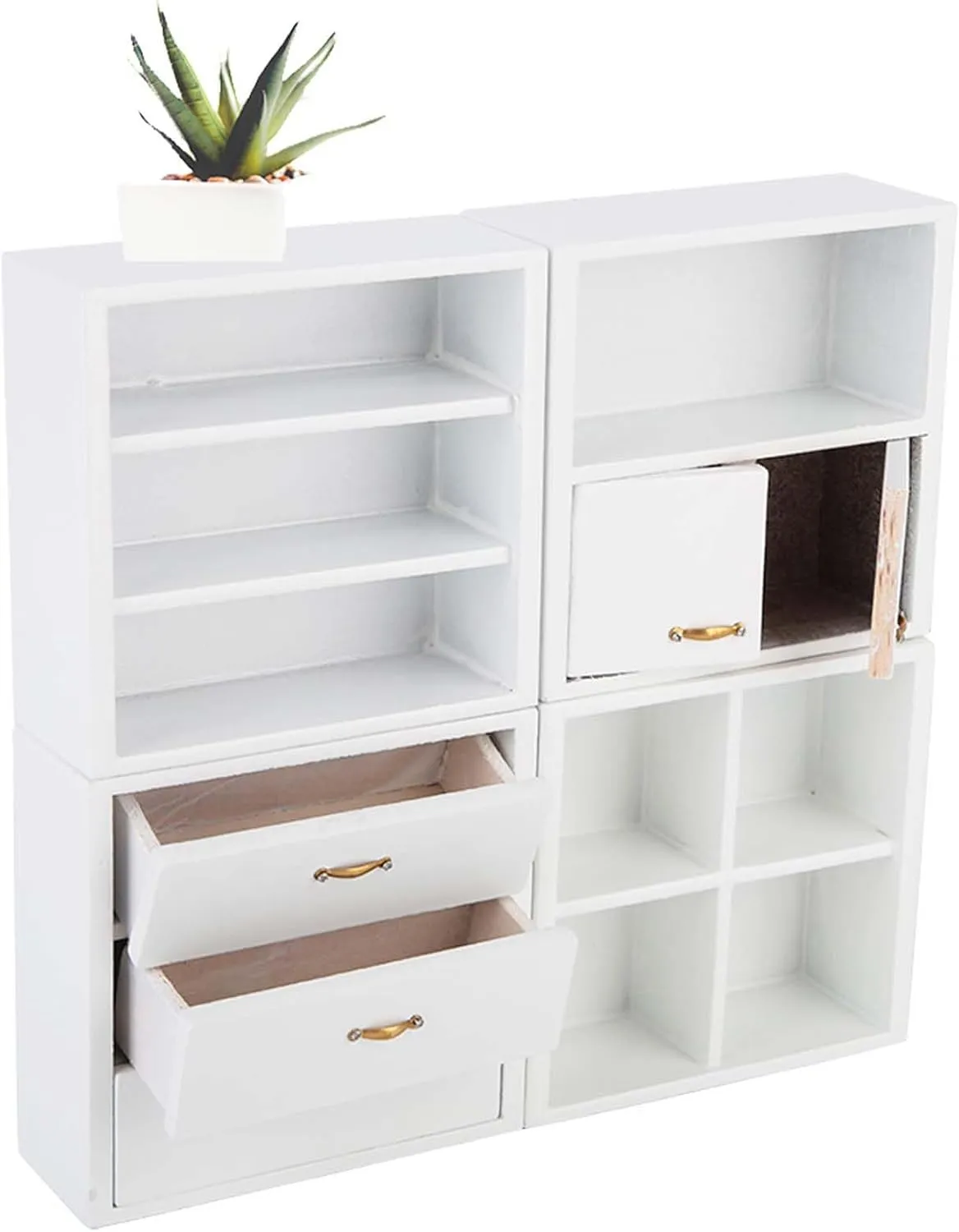 Dollhouse Miniatures, 1:12 Mini Wood Cabinet 1 12 Scale Dollhouse Furniture Miniature Dollhouse Furniture Furniture Living Room Bedroom Cabinet Unit for Dollhouse (1)
