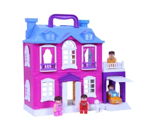 Dream Palace Doll House - 40 pcs | Girls Role Playset | Pretend Play | Doll House with Furniture | Dollhouse Accessories | Imaginative Play | Playhouse | For Kids Age 3  years