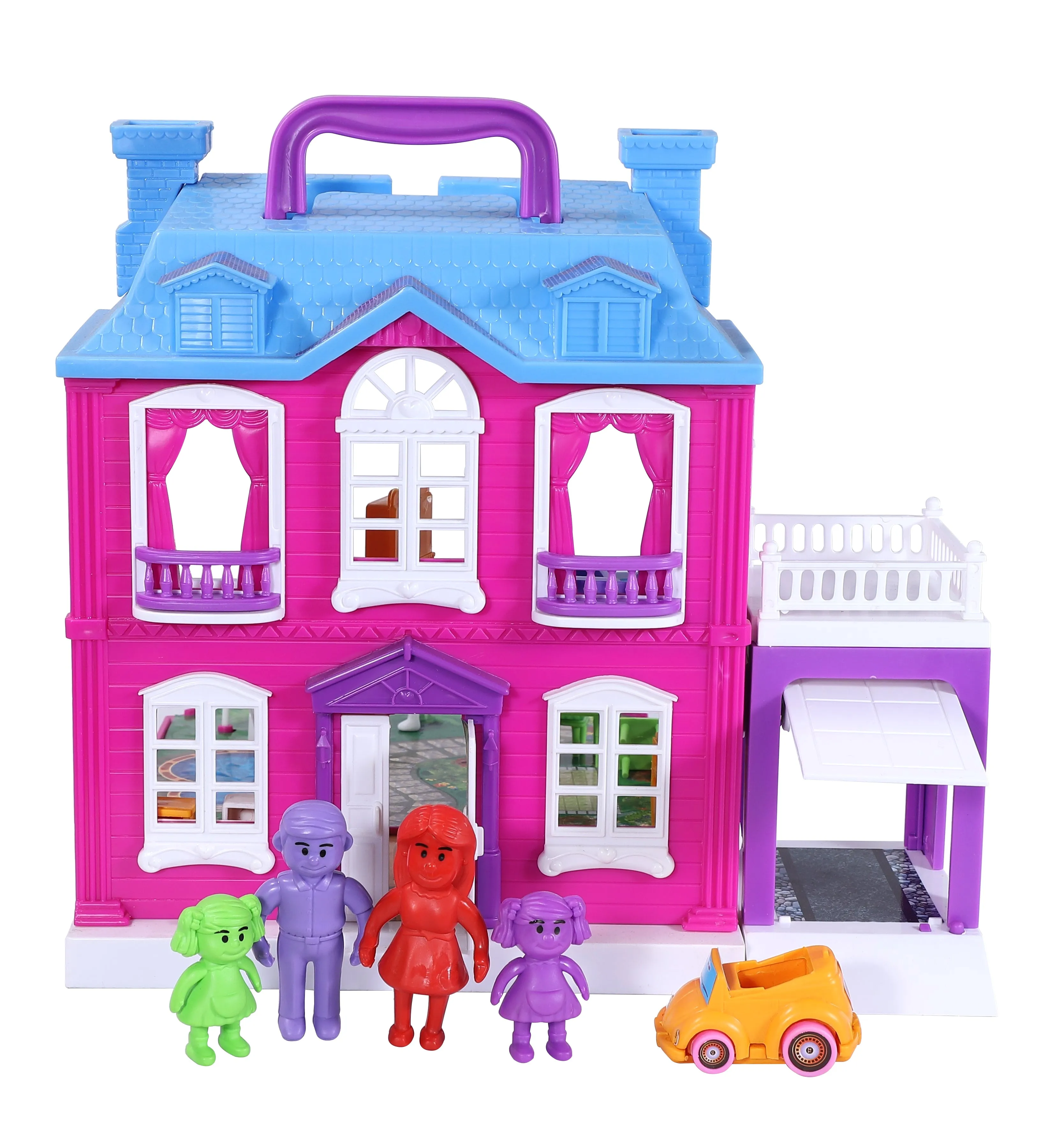 Dream Palace Doll House - 40 pcs | Girls Role Playset | Pretend Play | Doll House with Furniture | Dollhouse Accessories | Imaginative Play | Playhouse | For Kids Age 3  years