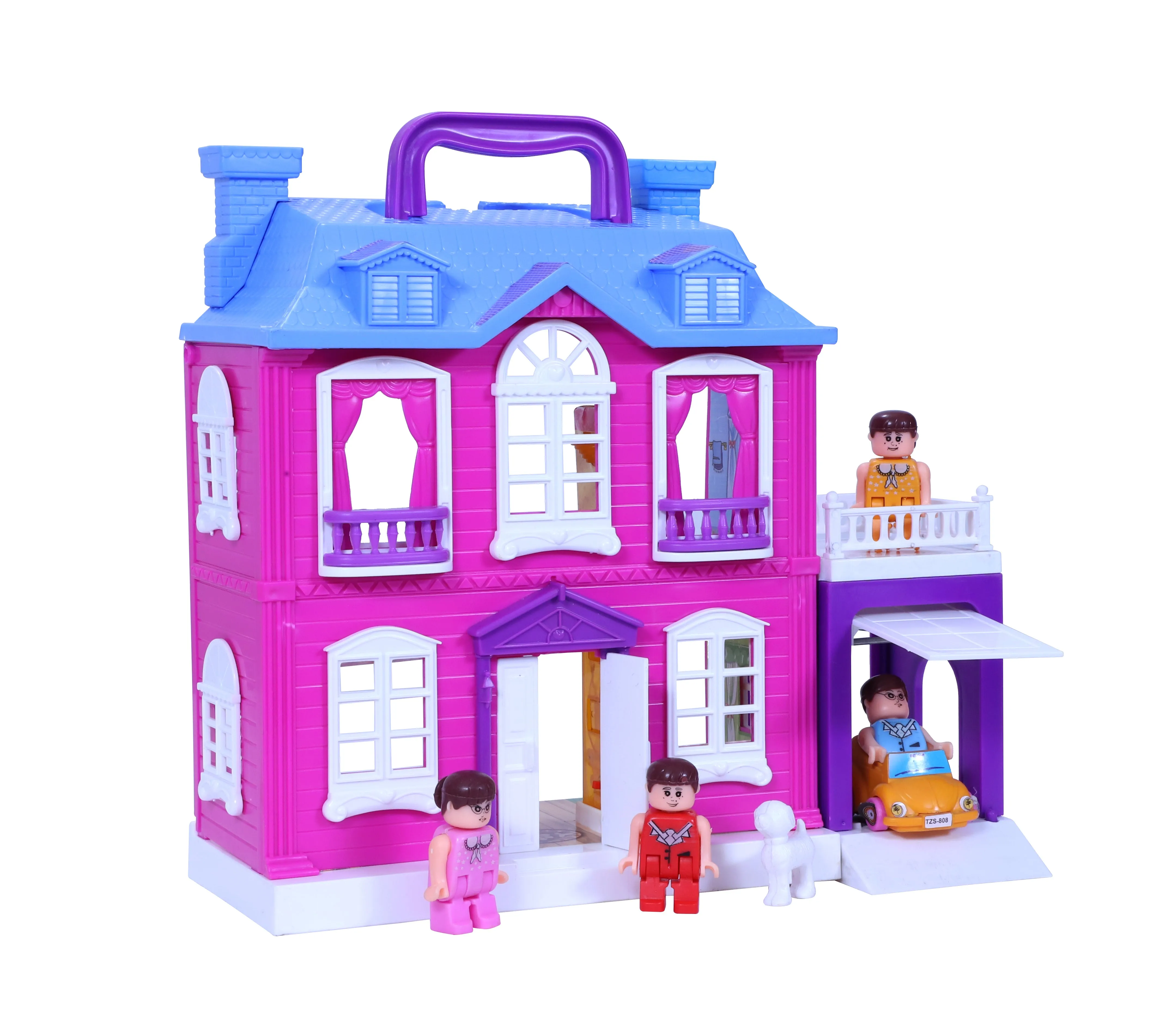 Dream Palace Doll House - 40 pcs | Girls Role Playset | Pretend Play | Doll House with Furniture | Dollhouse Accessories | Imaginative Play | Playhouse | For Kids Age 3  years
