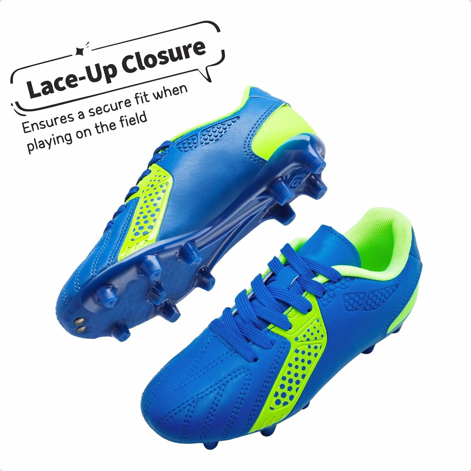 DREAM PAIRS Boys Girls Soccer Cleats Youth Firm Groud Classic Lightweight Football Shoes for Little/Big Kid