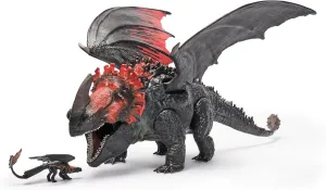 Dreamworks Dragons, How to Train Your Dragon, Berk Universe: Red Death Devouring Fury, 11 Inch Toothless Dragon Toy, 4  Years