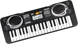 Drfeify Portable 37 Key Kids Keyboard Piano Educational Toy with Real Sound for Boys Girls Music Exploration At Home Plastic