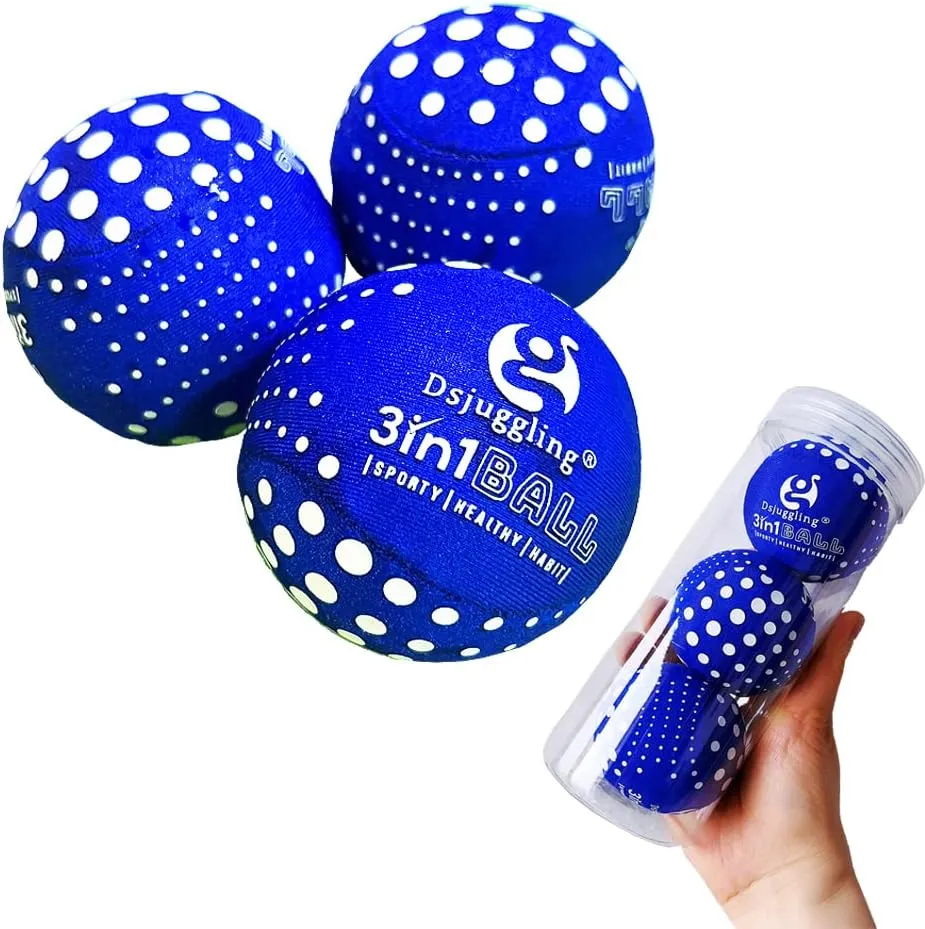 DSJUGGLING 2.36 Inches Water Skip Ball Summer Beach Ball Bounce On Water 3-Pack Water Bouncing Balls Grip Ball for Beach Swimming Pool River Lake