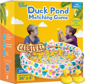 Duck Pond Matching Carnival Game, Easter Gift Outdoor Games for Kids Birthday Party Fun Activities Gift for Kids 3 4 5 6 7 8 - Outdoor Water Toy for Backyard, Beach - Memory Game, Summer Outside Toys