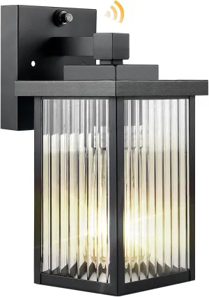 Dusk to Dawn Outdoor Lighting, Waterproof Outdoor Porch Light with Tempered Glass, Outdoor Light Fixture for House Exterior Front Door Garage Patio