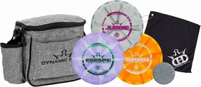 Dynamic Discs 3-Disc Golf Set with Bag | 1x Putter, Midrange & Driver   Cadet Shoulder Bag | Great for Beginners & Starter Kits | Ideal Disc Golf Accessories for Men w/Towel & Mini (Heather Gray)