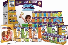 Early Reading Program for Baby, Toddler, Preschool, Kindergarten- Alphabet, Vowel Phonics & 200  Sight Words - Little Champion Reader 9 DVD, Flash Card, Book Kit