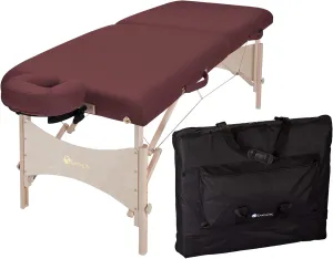 EARTHLITE Portable Massage Table HARMONY DX – Foldable Physiotherapy/Treatment/Stretching Table, Eco-Friendly Design, Hard Maple, Superior Comfort incl. Face Cradle & Carry Case (30" x 73")