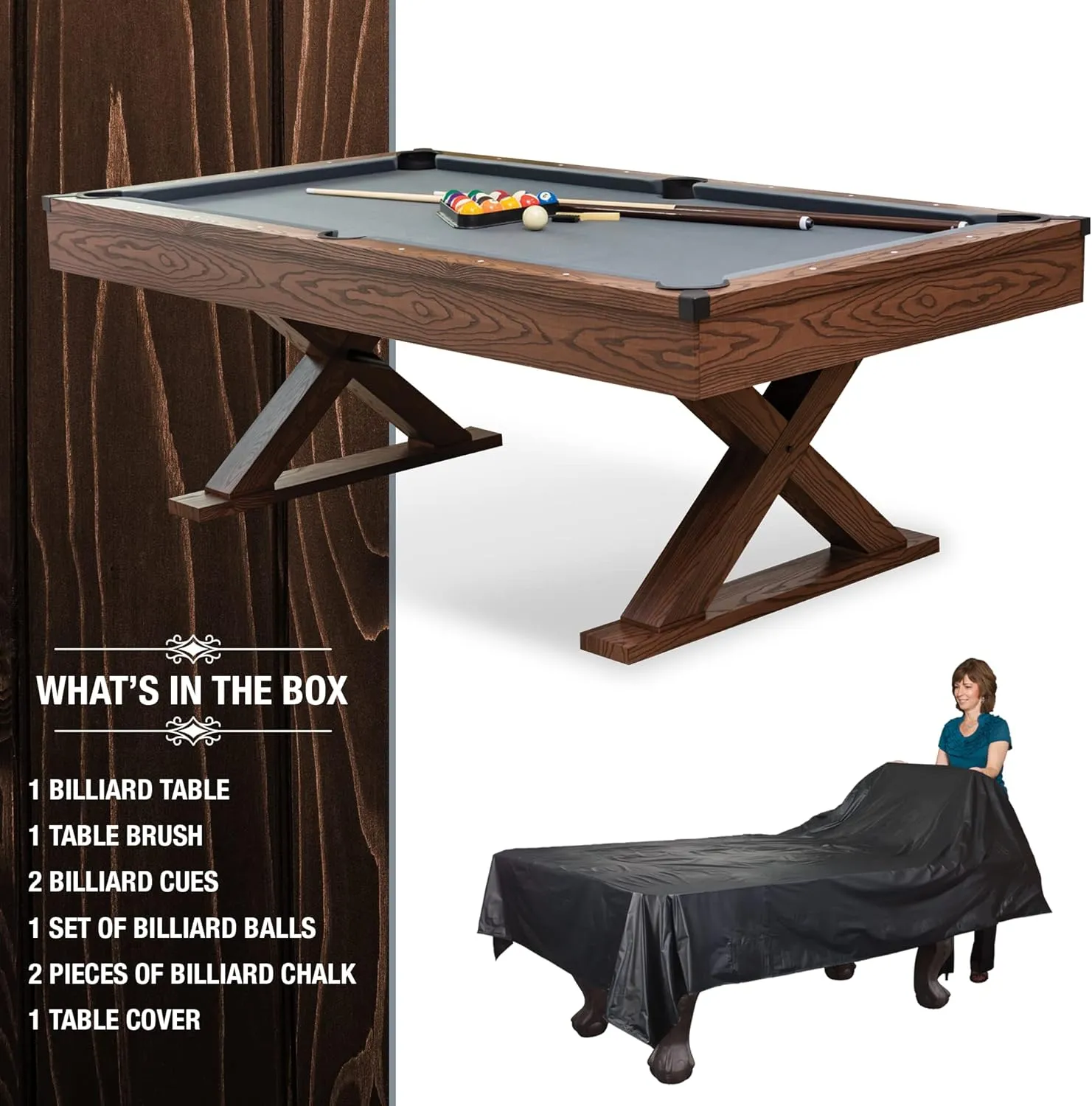 EastPoint Sports Dunhill Billiard Tables Bar-Size Pool Table – Perfect for Family Game Room, Adult Rrec Room, Basements, Man cave, or Garage