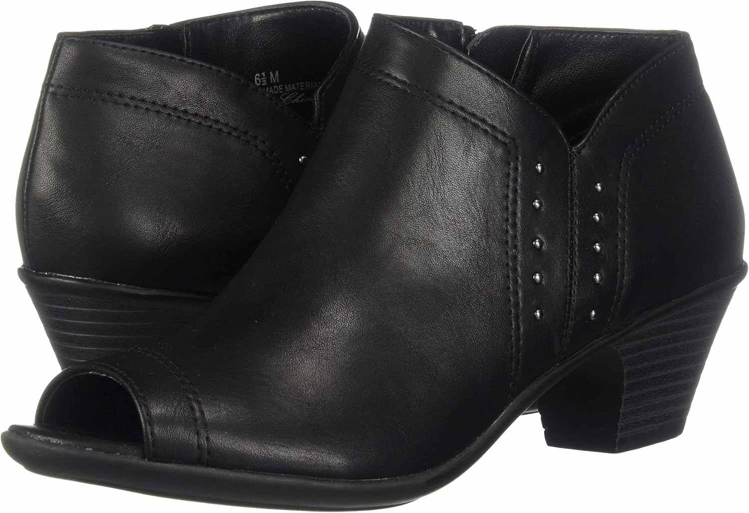 Easy Street Women's Voyage Open Toe Bootie with Mini Studs Ankle Boot