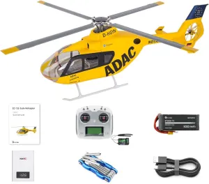 EC135 470-Class RC Simulation Helicopter Model, 2.4G 6CH 4 Detachable Propellers, RC Aircraft with H1 Flight Controller, Beidou GPS Positioning (RTF/Mode 1/Mode 2 Switchable)