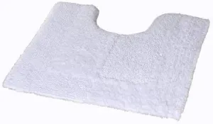 Eco Living Havanna Reversible Cotton Bathroom Contour/Pedestal Rug (21.7 x 21.7in, Snow White)