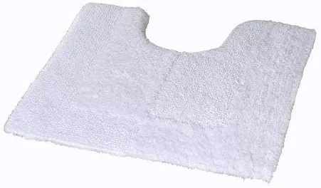 Eco Living Havanna Reversible Cotton Bathroom Contour/Pedestal Rug (21.7 x 21.7in, Snow White)