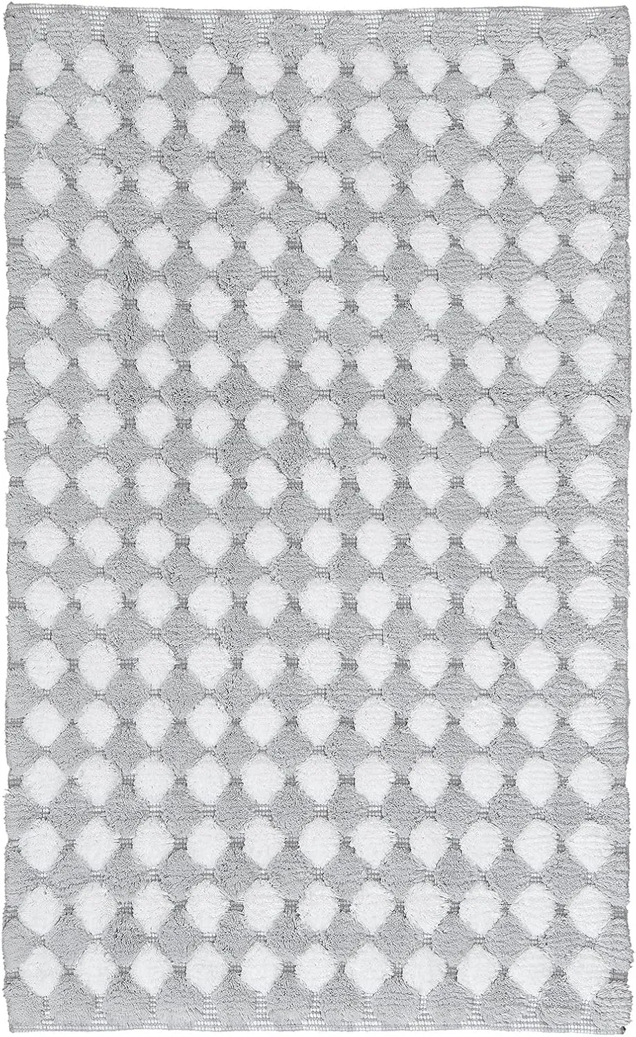 Eco Living Merida Natural Cotton Bathroom Rugs (23.6 x 39.4in, Silver Grey)