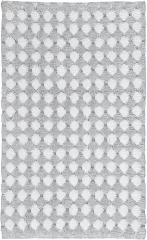 Eco Living Merida Natural Cotton Bathroom Rugs (23.6 x 39.4in, Silver Grey)