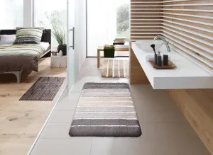 Eco Living Phoenix Natural Cotton/Polyester Bathroom Rugs (27.6x47.2in, Taupe)