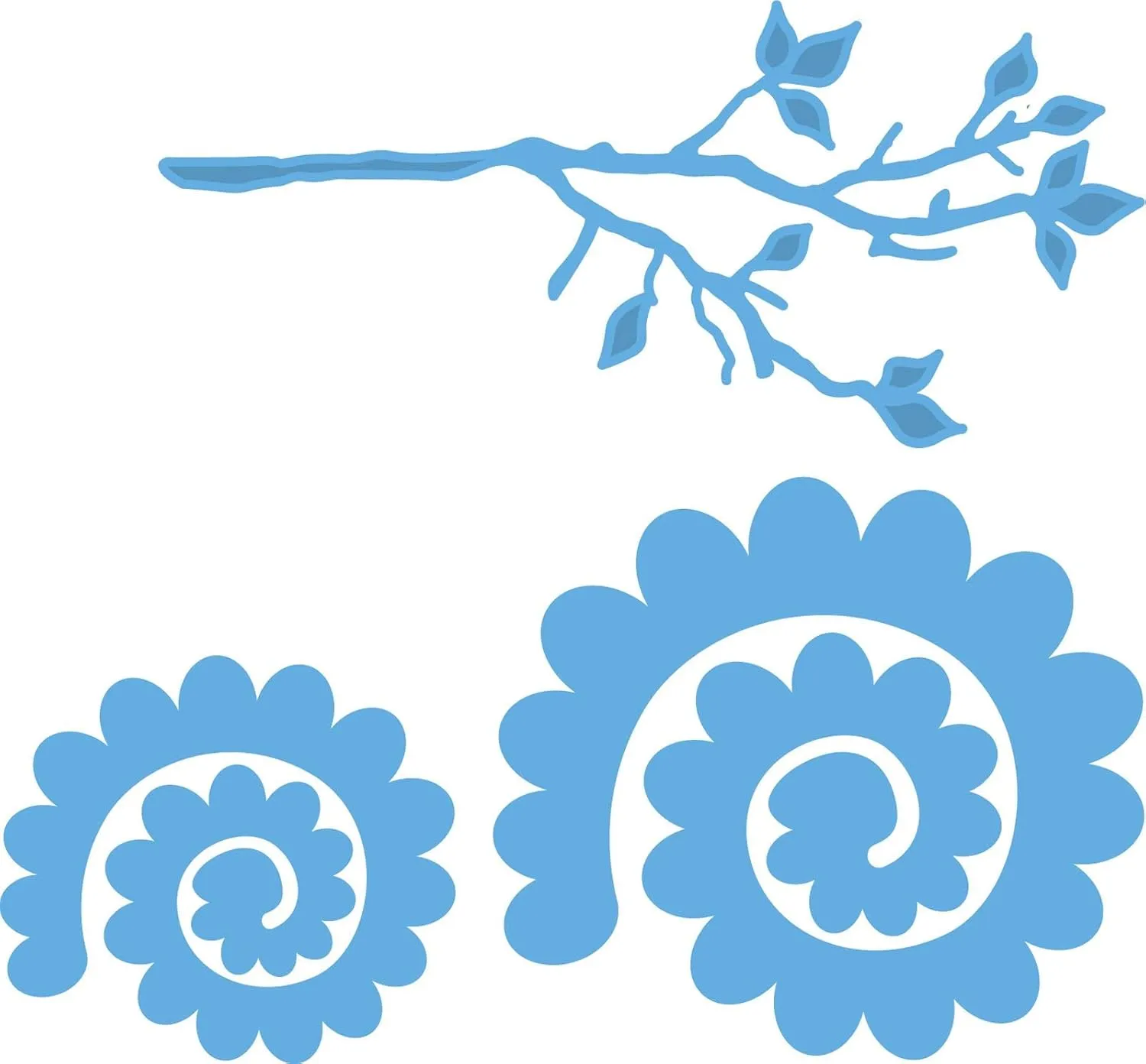 Ecstasy Crafts Marianne Design Creatables Dies, 1.875 by 4.25-Inch, Branch and Flower 1