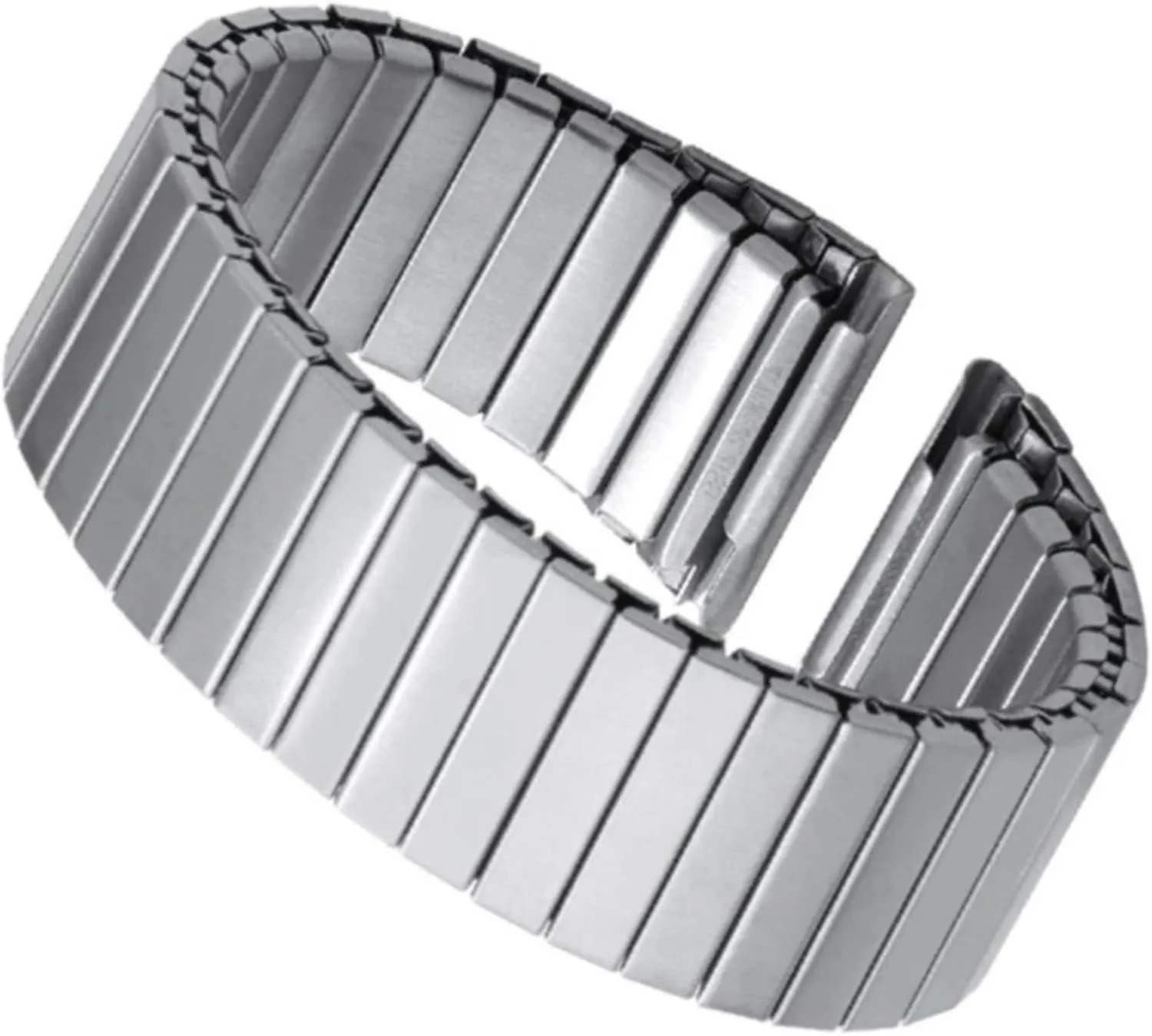 Elastic Metal Watchband 22mm Strap Stainless Steel Bracelet Universal Replacement Wristband Silver Expansion Band Accessories