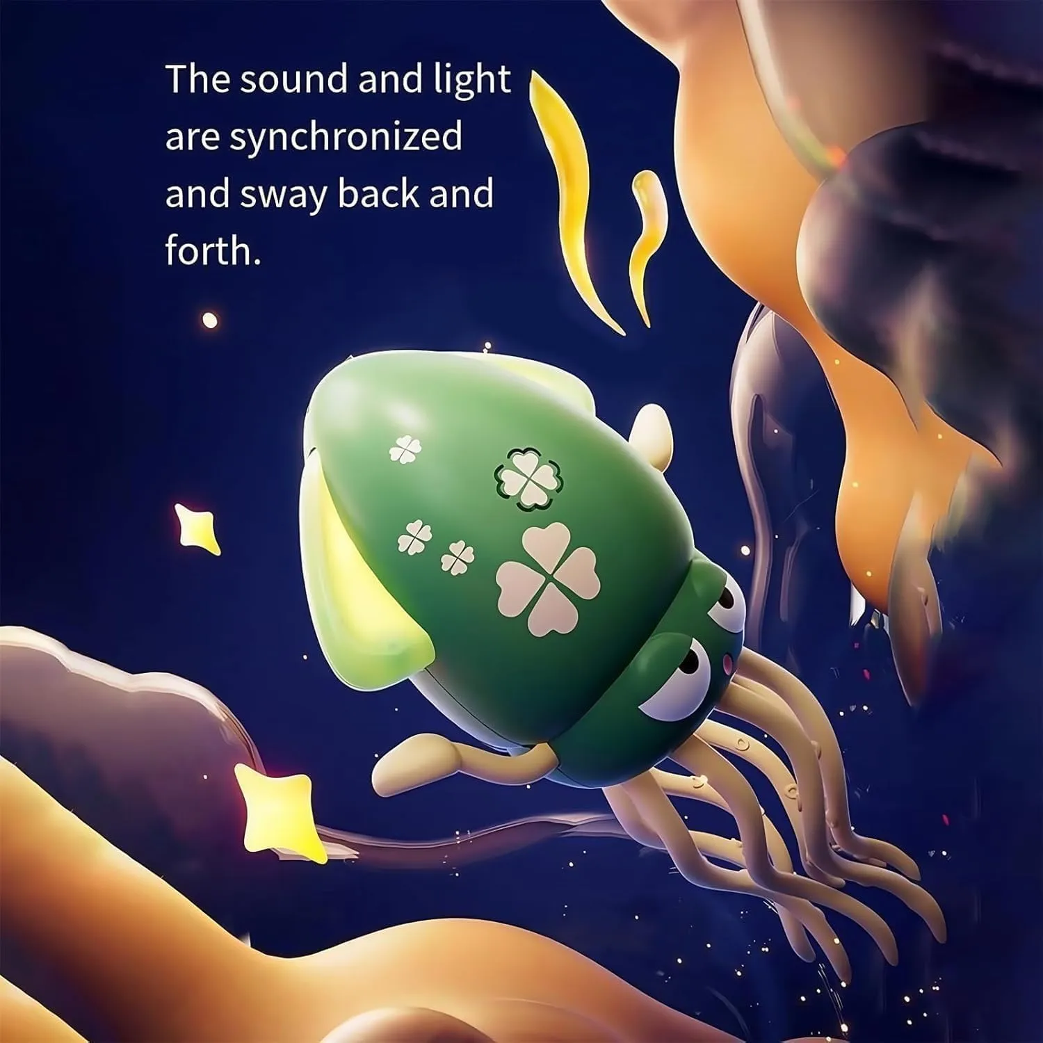 Electric Crawling Dancing Octopus Toy, 2025 New Octopus Tummy Time Toy with Led & Music, Shoptice Electric Dancing Crawling Octopus Toys with Fishing Rod, Creative Smart-Tentacle Toys (3Pcs-Mix)