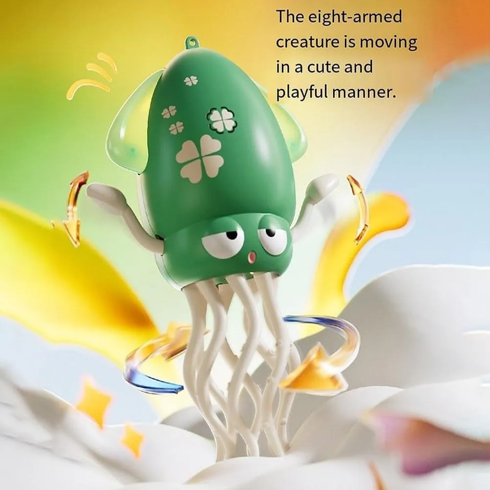 Electric Dancing Octopus Toy, Electric Automatic Obstacle Avoidance Octopus, Crazy 8-Leg Action Octopus with Smart Obstacle Avoidance, Auto Avoid Crawling Dancing Toy (Pink,Conventional)
