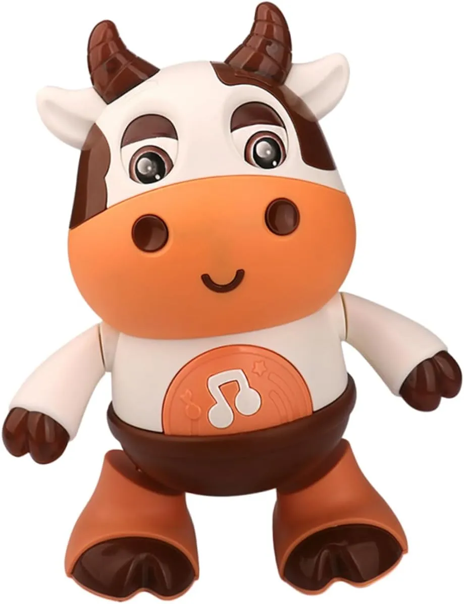 Electric Musical Swinging Calf with Lights Interactive Crawling Plaything for Engaging Sounds and Movements Birthdays and Holidays