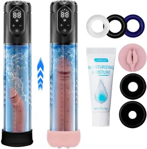 Electric Penis Pump Male Sex Toys, Sex Toys for Men with 5 Suction Modes and 5 Training Pressure, Automatic Male Masturbator with Mini Pocket Pussy, Adult Sex Toy for Men Dick Enlarger Erection