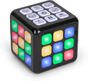 Electronic Game Cube, Brain, Memory, & Speed Games, 4-in-1 Handheld Cube Game, Light-Up Interactive Puzzle Activity for Boys & Girls - Christmas, Easter, Birthday Gifts
