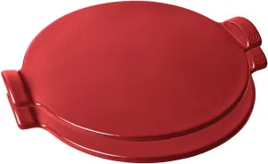 Emile Henry Burgundy Ceramic 10 Inch Mini Pizza Stone, Set of 2
