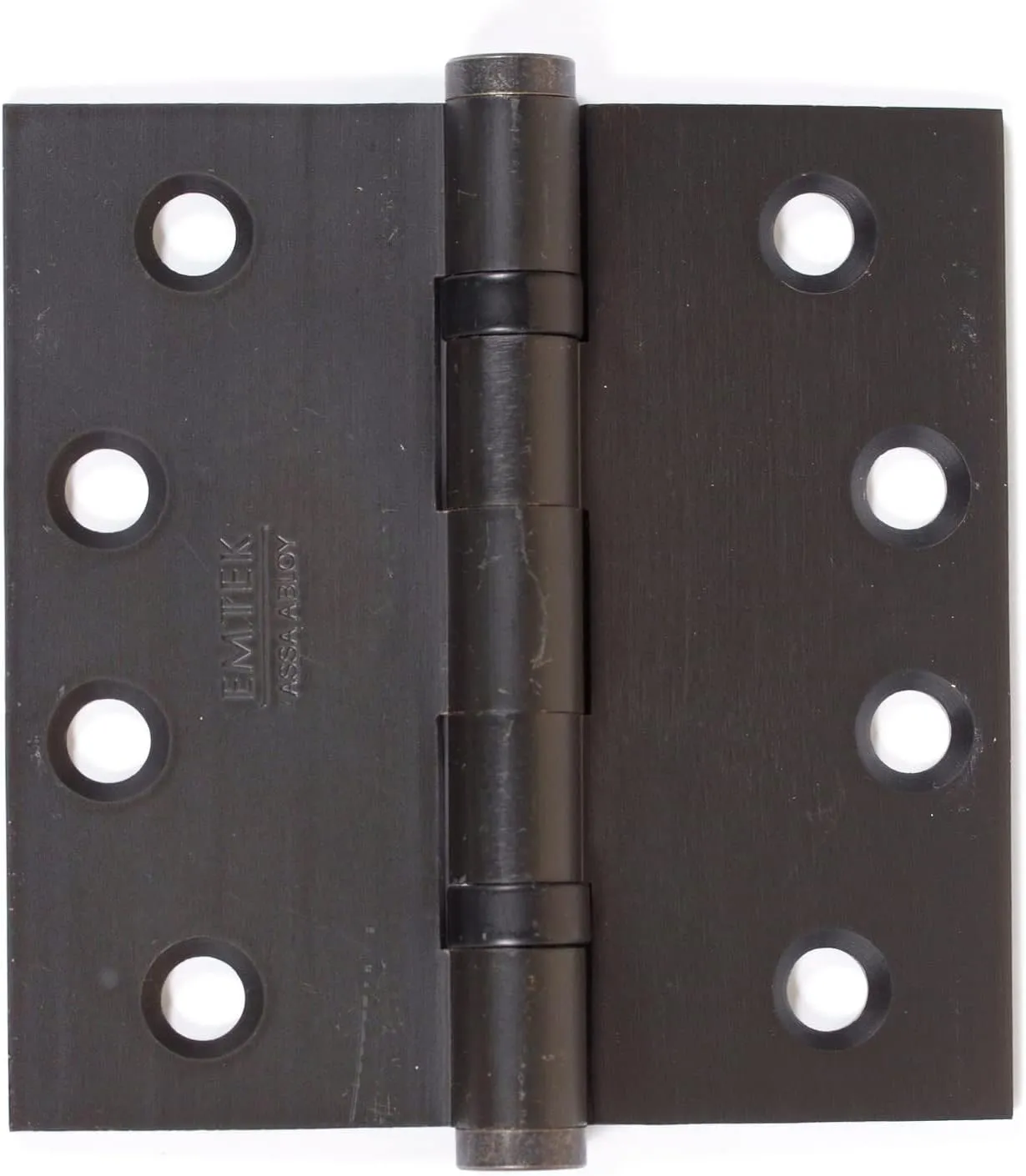 Emtek 96414 4" x 4" Solid Brass Square Corner Ball Bearing Mortise Hinge - Pair, Oil Rubbed Bronze