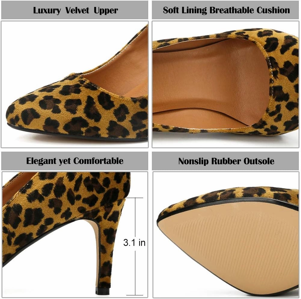 Enelauge Women's Men's Classic Stiletto Pointy Toe High Heel Wedding Dress Pumps