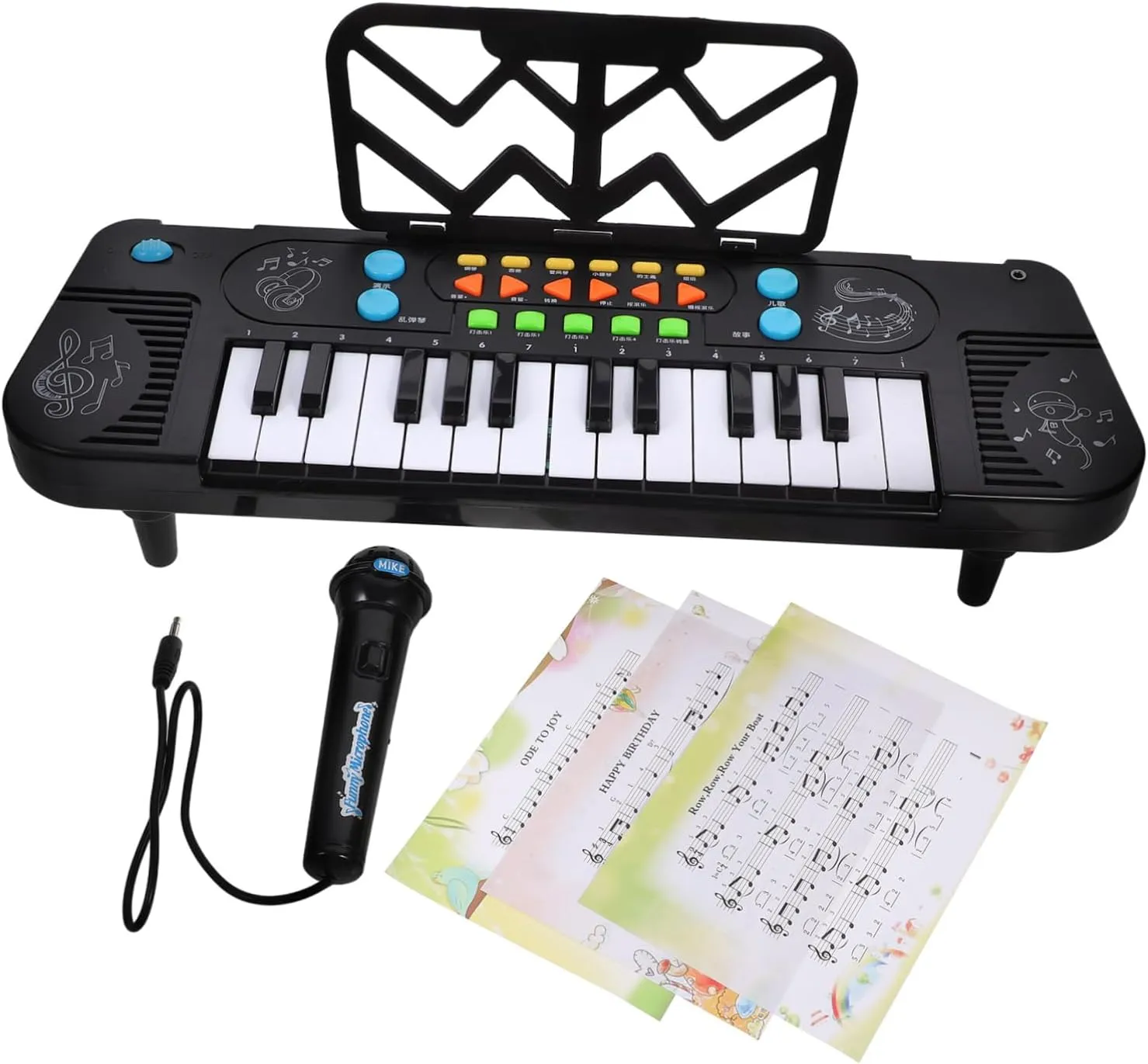 ERINGOGO Key Electronic Organ with Microphone Interactive Educational Piano for Stimulating Musical Instrument for Development and Learning present for Year